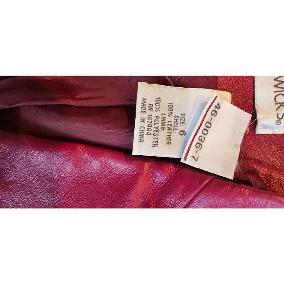 Vintage Chadwicks 100% Leather Fushcia Blazer Jacket Coat Womens Small 80s - Picture 5 of 7